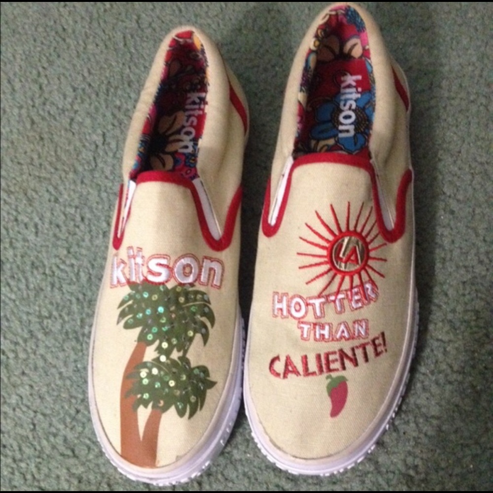 Kitson Caliente Slipon Sneakers Size 10 🌶 🌴 🌞
